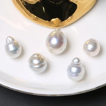 9-12 мм, Естествен австралийски бели перли в бароков стил, със силно осветление, за да суспензии 