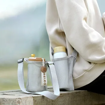 Държач за бутилка за вода с регулируем пагон Универсална Дишаща лесно моющаяся чанта за носене на бутилка с вода за къмпинг