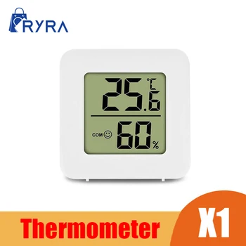 LCD електронен Цифров Измерител на температура И влажност на въздуха, вътрешен и Външен Термометър, Влагомер, метеорологичната станция, Часовници