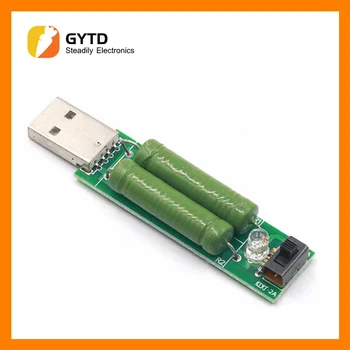 USB Mini Интерфейс Освобождаване на Товара Резистор 2A/1A С Ключ 1A Зелен led 2A Червен Led модул за Тестване на Устойчивост на Стареене