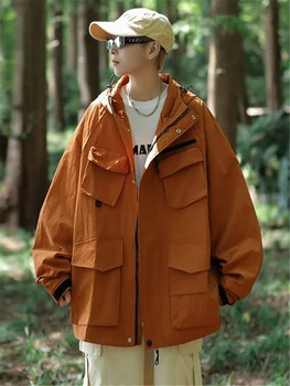 Непромокаеми якета с много джобове за мъже, есен мъжко яке-Карго, 3 цвята