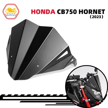 Подходящ за HONDA CB 750 CB750 HORNET 2023, аксесоари за мотоциклети, Спортно предното стъкло, черно Предното стъкло, алуминиева козирка, дефлектор