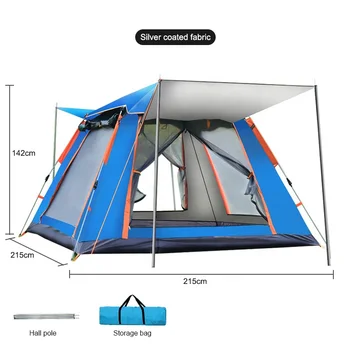YOUSKY Outdoor Camping Tent 3/4 Семеен Открит Плажен Быстрораскрывающийся Сенник Шатра Fourgon Avance Para Furgoneta Къмпинг