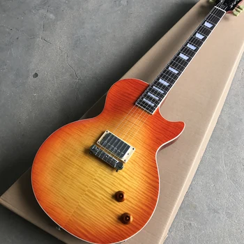 Custom Shop, произведено в Китай, Електрическа китара LP Стандарт на високо качество, Хромирани фитинги, хастар от палисандрово дърво, безплатна доставка