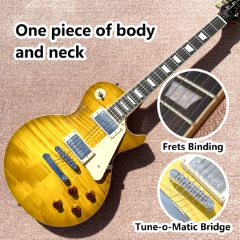 Електрическа китара LP standard 1959 R9, хастар от палисандрово дърво, твърда подвързия ладов, хромирани фитинги, мост Tune-o-Matic