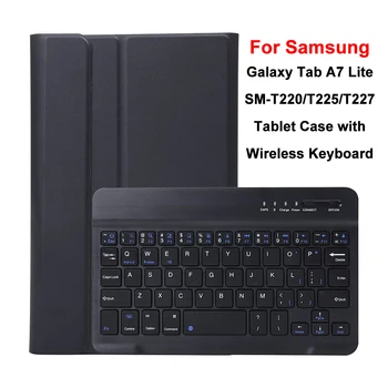 Калъф за клавиатурата на Galaxy Tab A7 Lite 8,7 Сантиметра, Свалящ се капак на клавиатурата с един слот за писалка за Samsung Tab A7 Lite SM-T220 T225 T227