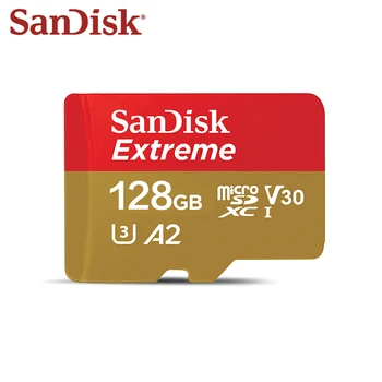 SanDisk Extreme Micro SD Карта 256 GB 128 GB 64 GB A2 Карта памет от 32 GB A1 U3 V30 Оригиналната TF Карта за мобилни игри, Flash-карта