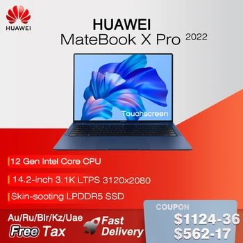 2022 HUAWEI MateBook X Pro 14,2-Инчов Лаптоп i7-1260P 16 GB, 512 GB/1 TB Iris Xe Графичен Нетбук Основният Цвят на цял екран на Лаптоп