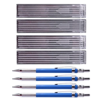 4X Молив за заварчици с 24 бр. кръгли заправками, механичен молив-маркер 2,0 мм за монтаж трубоукладчиков
