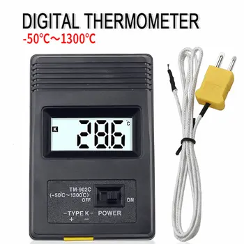 Детектор Сонда Топлина + Черно измерване на температурата Термопара Индустриален Тип Дигитален термометър