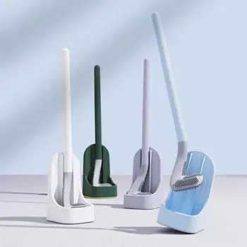 Четка Golf със силиконова четка и държач за изсушаване за съхранение и организация в банята, Инструмент за почистване на баня, аксесоари за тоалетна