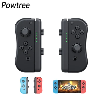 Powtree Джойстик за контролера на Nintendo Switch Безжичен ляв и десен геймпад за игри Switch