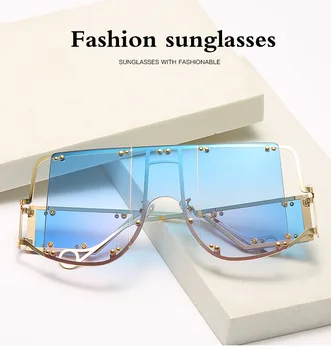 2023New Дамски слънчеви очила в стил пънк, ретро, цели слънчеви очила в големи рамки, слънчеви очила за мъже, слънчеви очила за жени, очила