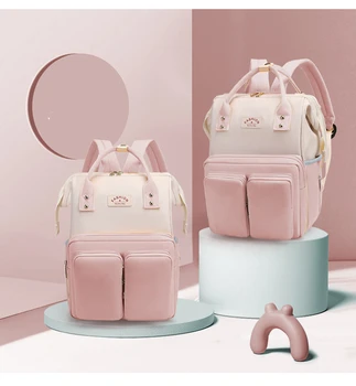 Нова модерна чанта за майките Многофункционална чанта за майките с Голям Капацитет, чанта За мама и бебе, раница