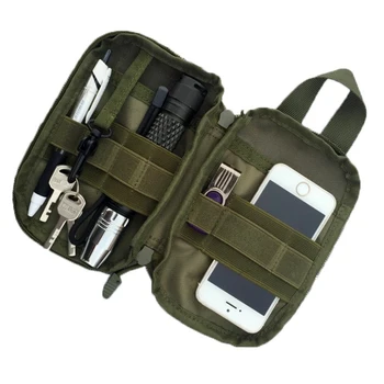 1000D Найлонова Чанта Тактическа На Открито Molle Военна Поясная Чанта За мобилен телефон Поясная Чанта EDC Gear Bag Притурка