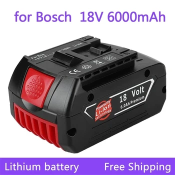 Нова Батерия 18V 6.0 Ah за Электродрели Bosch 18V 6000mAh li-ion Батерия BAT609, BAT609G, BAT618, BAT618G, BAT614