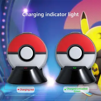 Интелигентно зарядно устройство ще захранване на база Type-C, индикатор за зареждане със силиконов защитен калъф, поставка за зареждане, щепсела и да играе за Pokemon GO Plus +