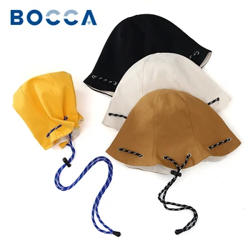 Детска панама Bocca за момчета и момичета, 52 см, Панама, Рибарски шапки, Регулируем Сгъваема чанта за носене, богат на функции солнцезащитная шапка