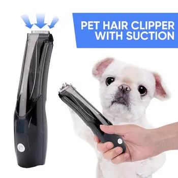 Машина за подстригване на домашни любимци с всасыванием 1500 mah Акумулаторна Малошумная Електрическа Машина за подстригване на кучета, За котки USB 3-бързо вакуумно самобръсначка за кучета
