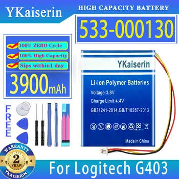 YKaiserin 3900 mah Взаимозаменяеми Батерия 533-000130 За Logitech X100 G403 G900 G703 Батерии за Безжична мишка