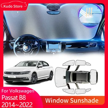 Пълни Седалките Слънчеви Очила за Volkswagen VW Passat B8 Variant GT R-Line 2014 ~ 2022 Шторка На Предното Стъкло на Автомобила, Козирка, Подложка, Аксесоари