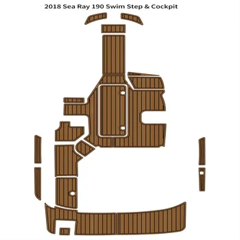 2018 Sea Ray 190 Платформа за плуване Кокпит Подложка за лодки EVA Пяна на Палубата от тиково дърво Подложка за пода