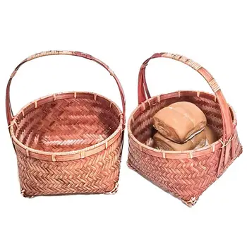 Плетени кошници за съхранение, с дръжка, Декоративни кошници за съхранение, Декоративни кошници за съхранение, Кошница за вечеря