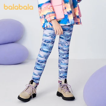 Balabala/Флисовые Гамаши за деца 2023, Панталони за Йога за момичета, Зимните Модни Дебели Панталони, Панталони с Акула