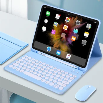 Калъф с клавиатура за Samsung Galaxy Tab A7 10,4 инча, калъф за Galaxy Tab A7 10,4 SM-T500 T505, калъф с клавиатура
