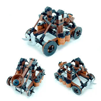 Градивните елементи на MOC Средновековно оръжие Обсадни Камнеметные колички Може да работи на малки частици от древното военно оръжие Украса