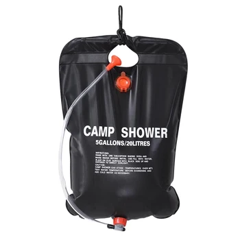 Чанти за вода за вана с обем 20 литра, Преносима Туристическа Чанта за душ със слънчев топъл за нощуване на открито
