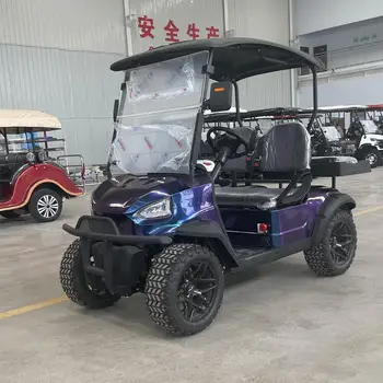 2023 нов модел на 4-местната вдигната колички за голф с една литиева батерия с алуминиева рамка