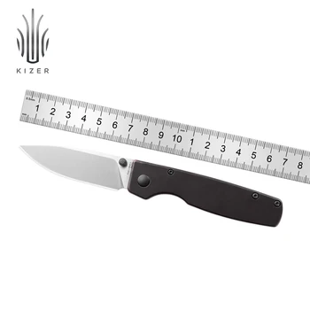 Ексклузивния Джобен Нож Kizer Mojave с Оригинална Алуминиева или медна дръжка V3605 с Нож 154 см, Походный Нож за Къмпинг