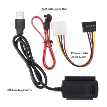Кабел-конвертор за SATA/PATA/IDE-устройство с USB 2.0 за 2,5/3,5-Инчов твърд диск, Кабел-преобразувател на Hot Worldwide Adapter
