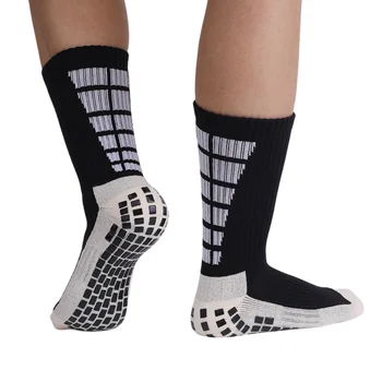 Професионални против хлъзгане, мъжки футболни чорапи Дишащи Баскетболни чорапи за фитнес, тичане, компресия футболни чорапи