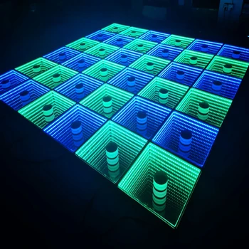 Заводска доставка Безжични магнитни огледала Abyss Infinity 3D подсветка, интерактивни led танц етажа за бар, KTV T Show