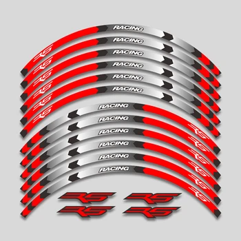 За Aprilia RS 125 Rs125 Аксесоари за мотоциклети Етикети на джанти Гуми Водоустойчив стикер Колела Ступица Комплект Светлоотразителни шарени етикети
